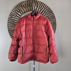 🔥 Eddie Bauer Men's Premium Goose Down Puffer Jacket - Red - Size Large